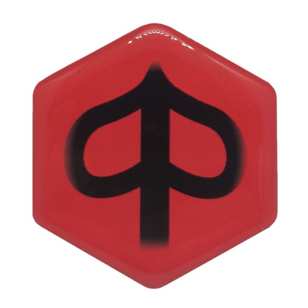 Rood met zwart Piaggio zip logo - piaggioziplogo.nl
