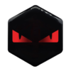 Piaggio MP3 logo boze ogen zwart met rood